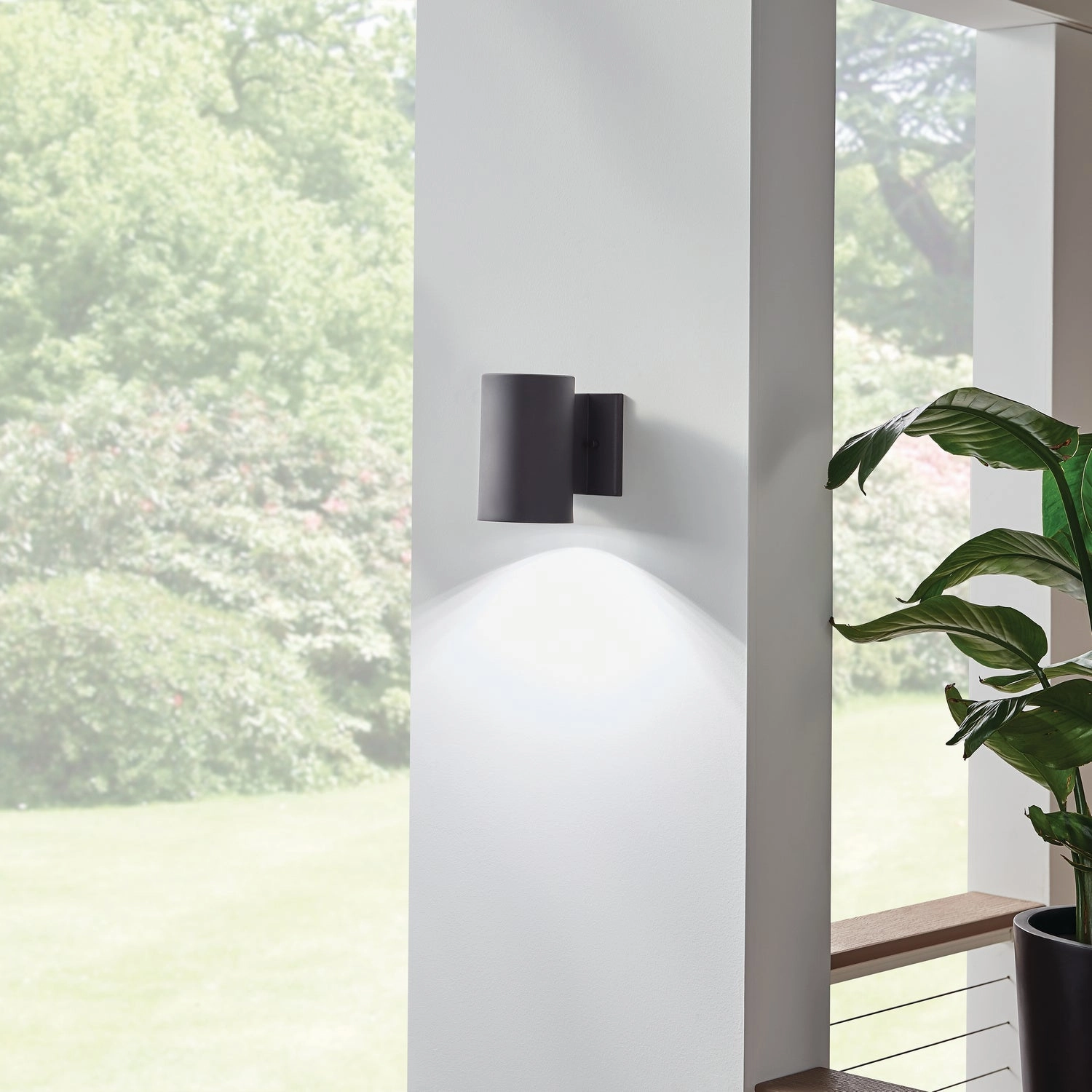 LED Outdoor Wall Mount Textured Black