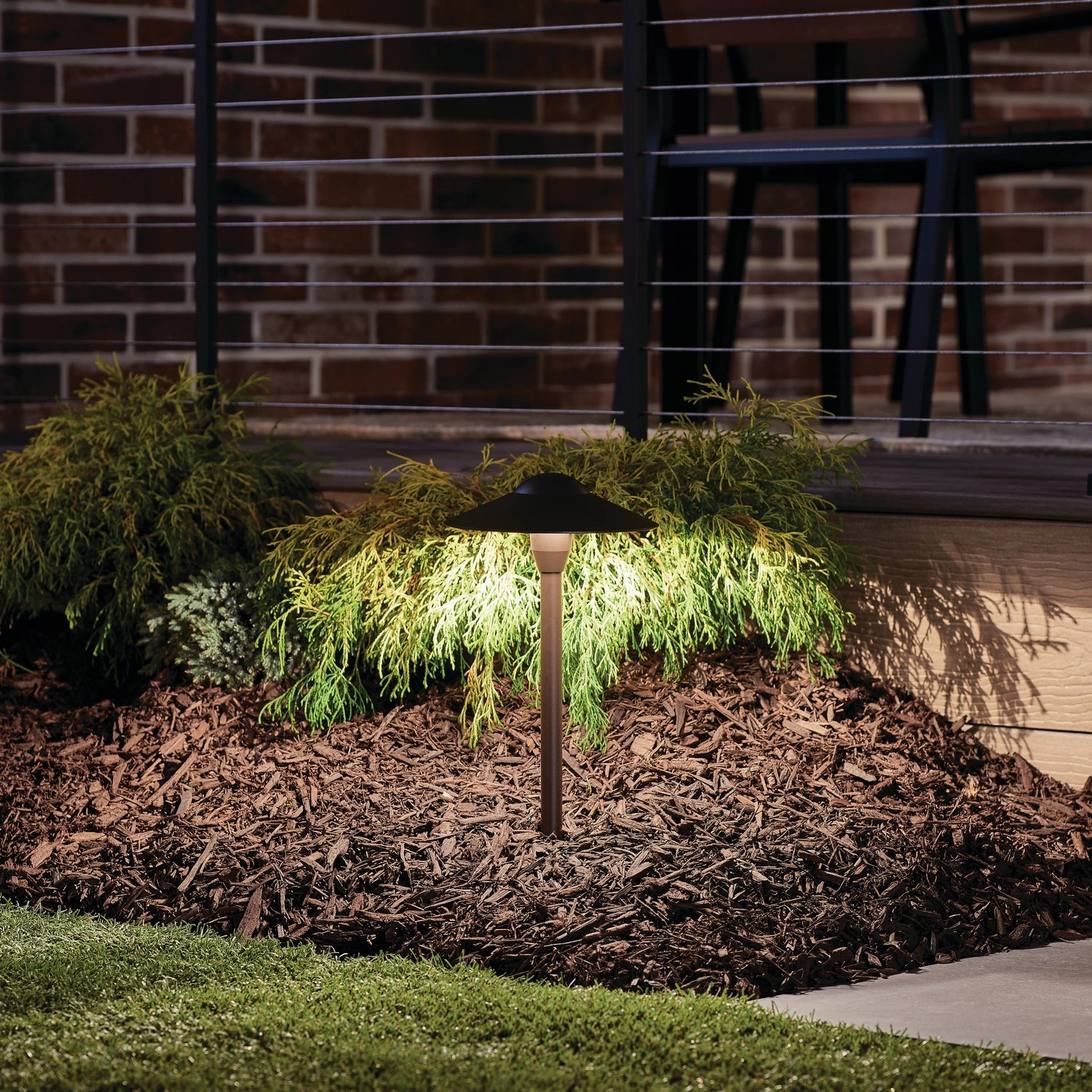 LED Path & Spread Textured Architectural Bronze
