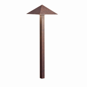 LED Path Light Textured Tannery BronzeDecorative outdoor post lights