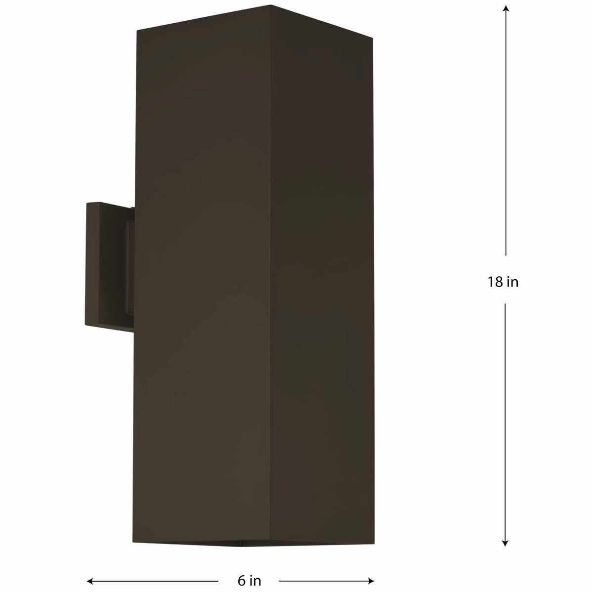 Led Squares LED Wall Lantern Antique Bronze