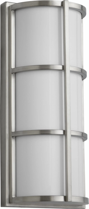 Leda LED Outdoor Lantern Satin NickelOutdoor wall sconces with motion sensor