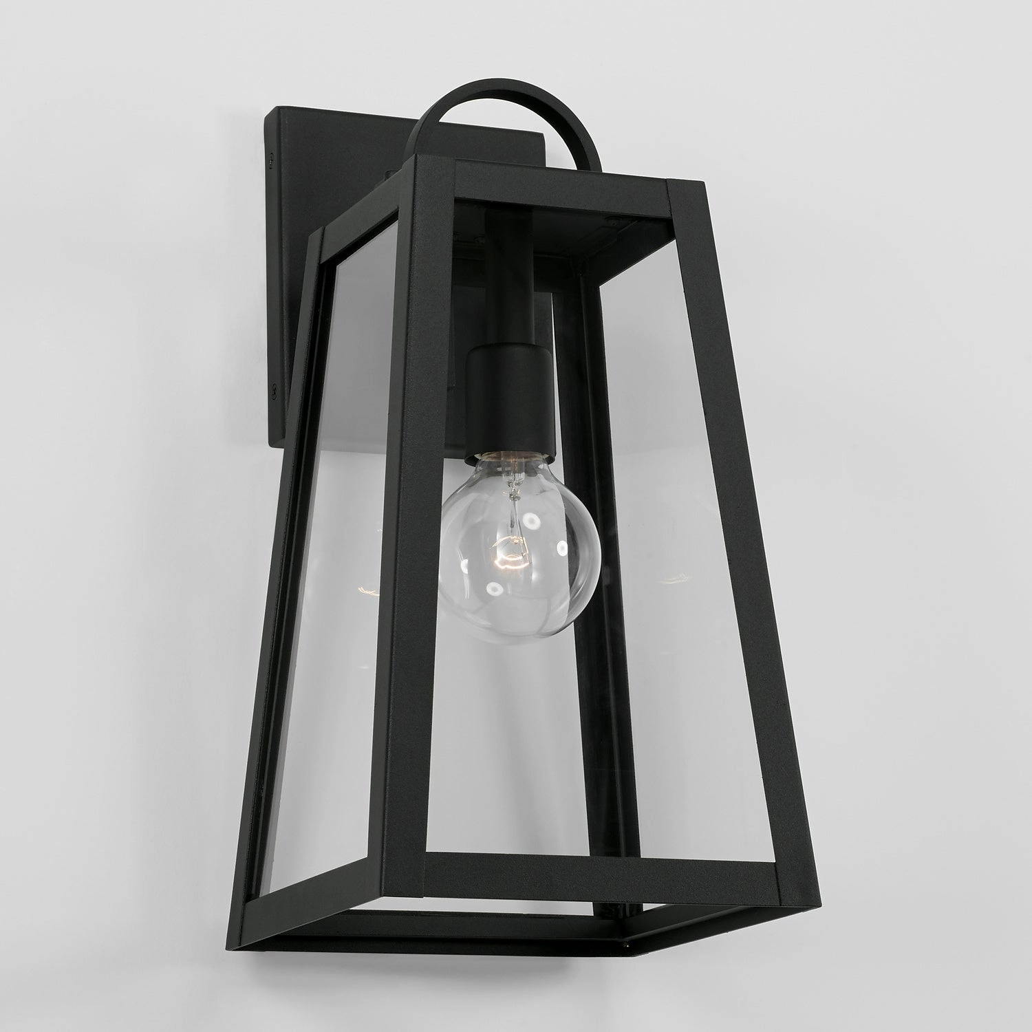 Leighton One Light Outdoor Wall Lantern Black