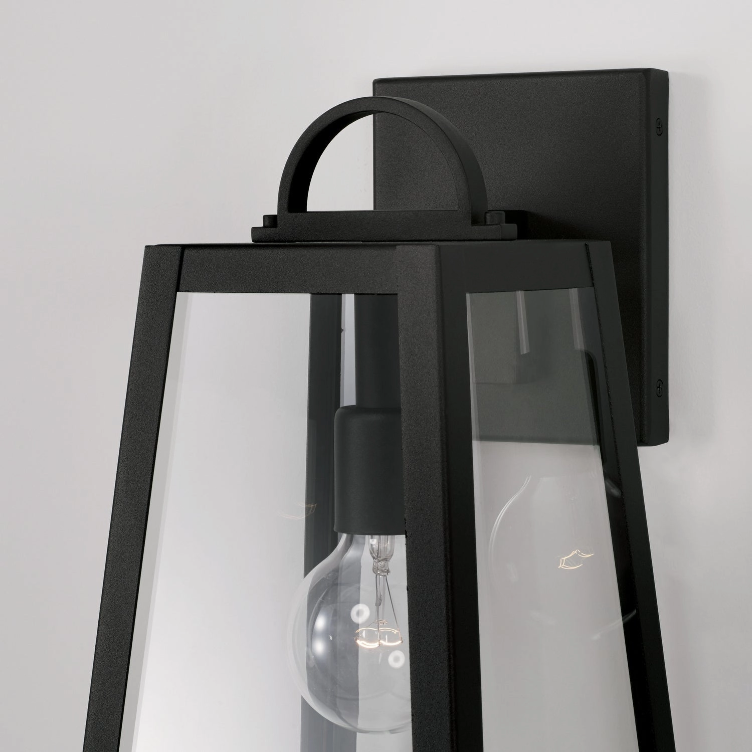 Leighton One Light Outdoor Wall Lantern Black