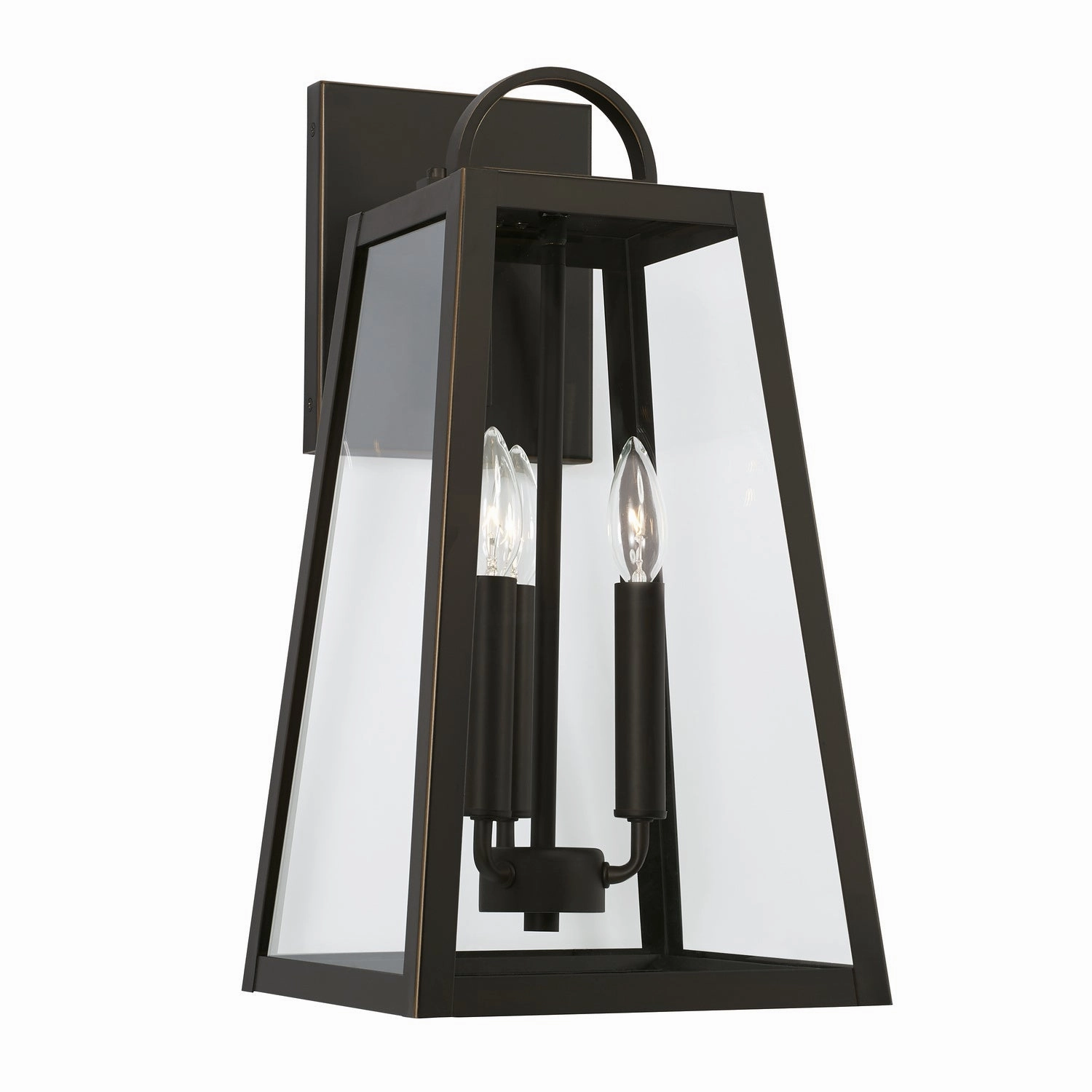 Leighton Three Light Outdoor Wall Lantern Oiled BronzeOutdoor wall sconces with motion sensor