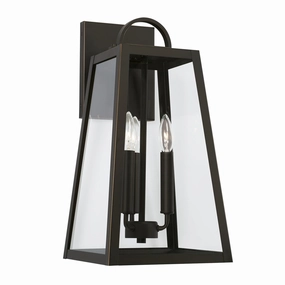 Leighton Three Light Outdoor Wall Lantern Oiled BronzeOutdoor wall sconces with motion sensor