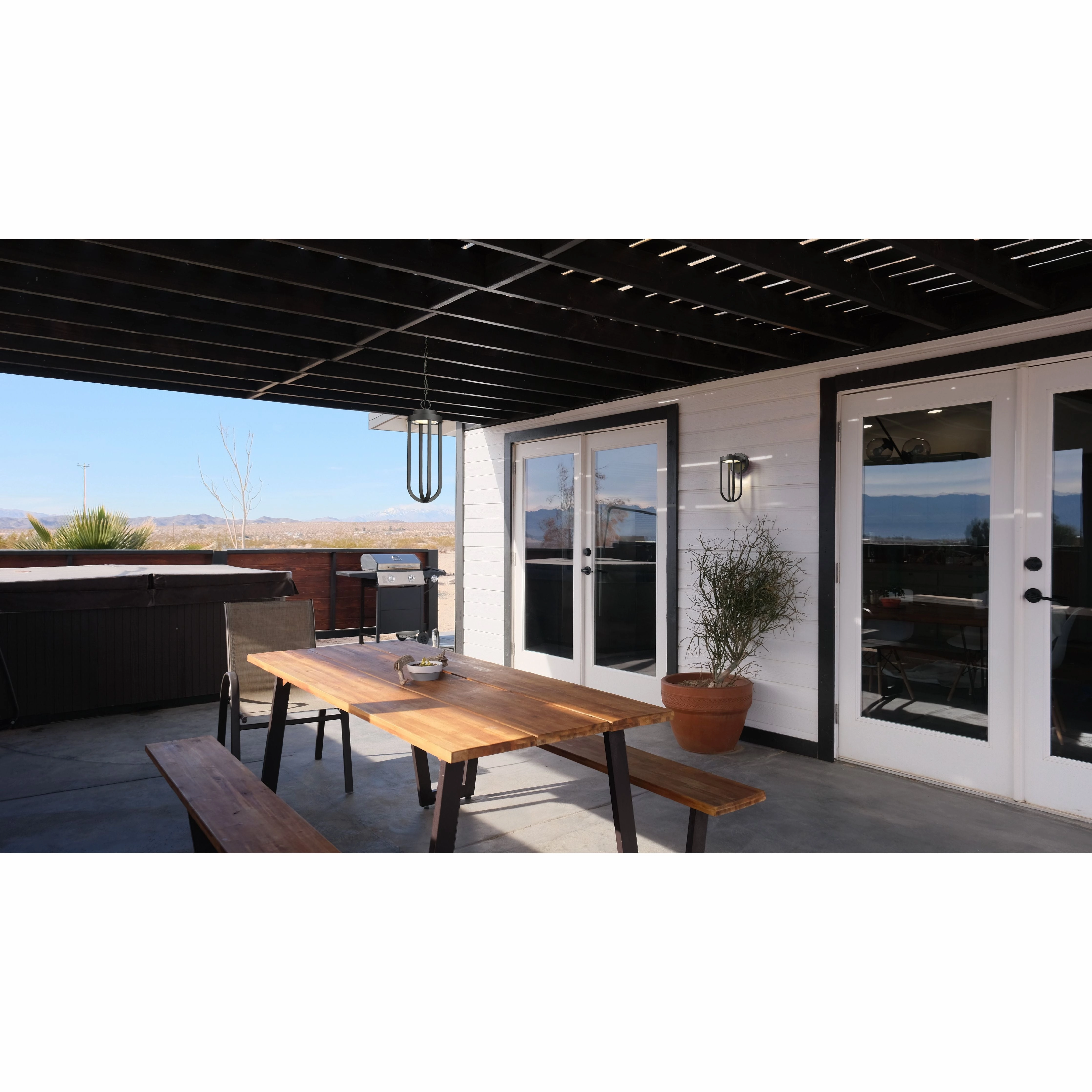 Leland 1-Light Outdoor Chain Mount Ceiling Fixture