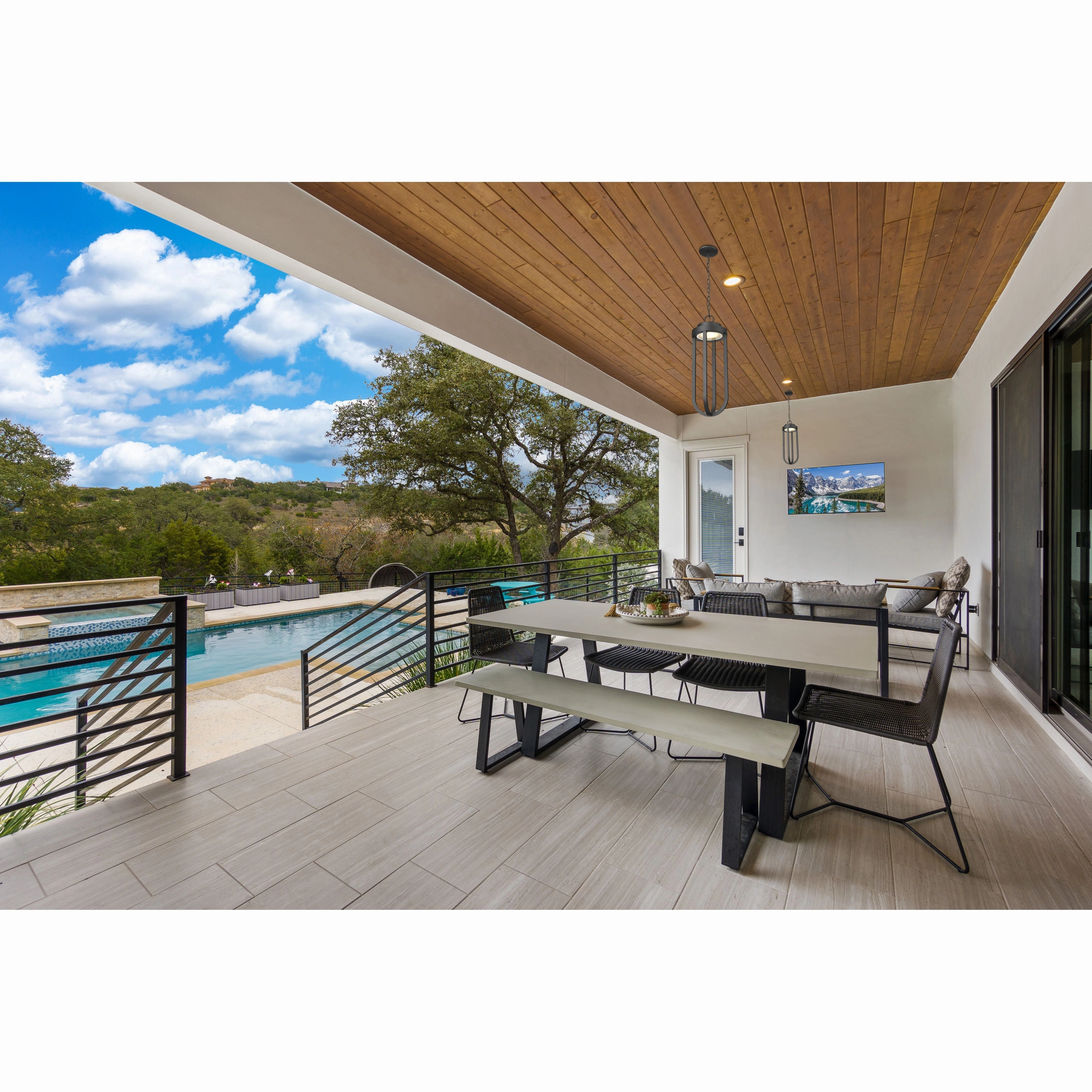 Leland 1-Light Outdoor Chain Mount Ceiling Fixture