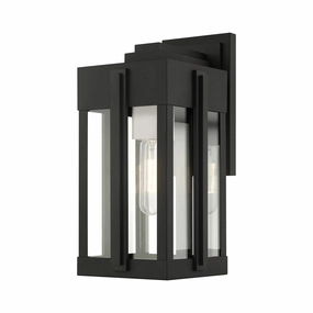 Lexington One Light Outdoor Wall Lantern BlackOutdoor wall sconces with motion sensor