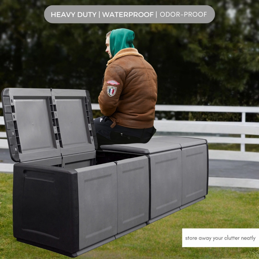 Linea Cube Plastic Outdoor Storage Chest