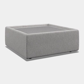 Linear - Square Glass Top Table In Fabricoutdoor side table for patio furniture