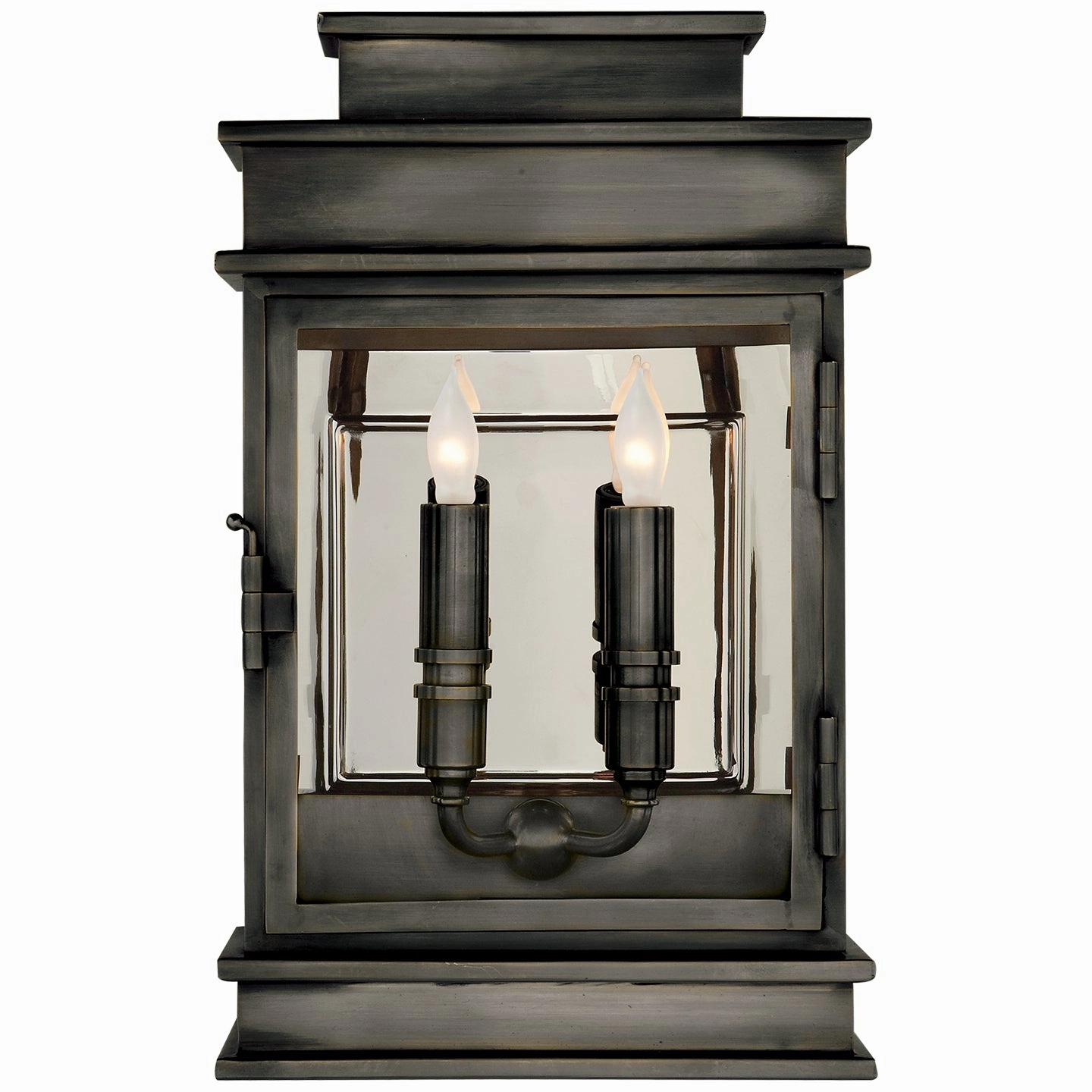 Linear Lantern Two Light Linear Lantern BronzeOutdoor wall sconces with motion sensor