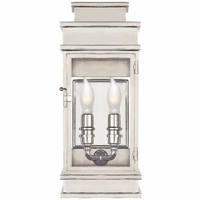 Linear Lantern Two Light Wall Lantern Polished NickelOutdoor wall sconces with motion sensor