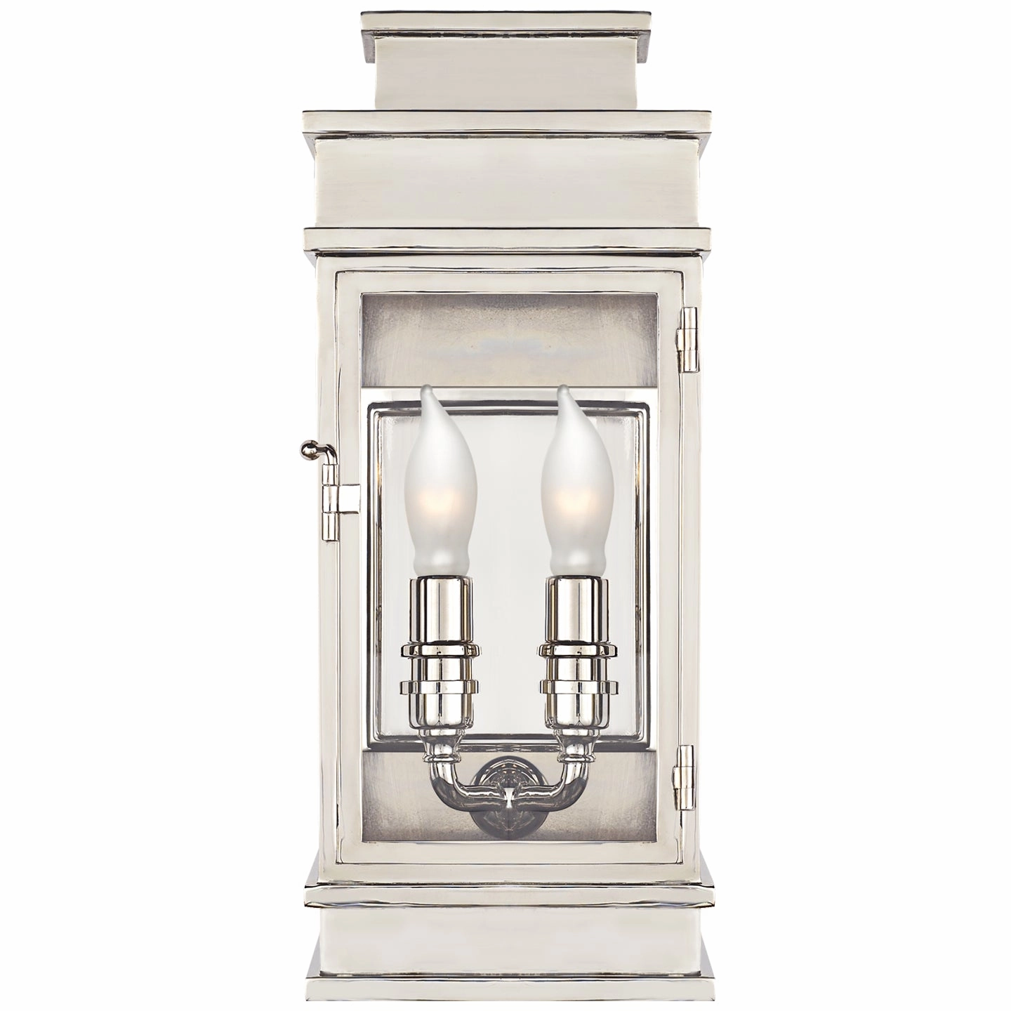 Linear Lantern Two Light Wall Lantern Polished NickelOutdoor wall sconces with motion sensor