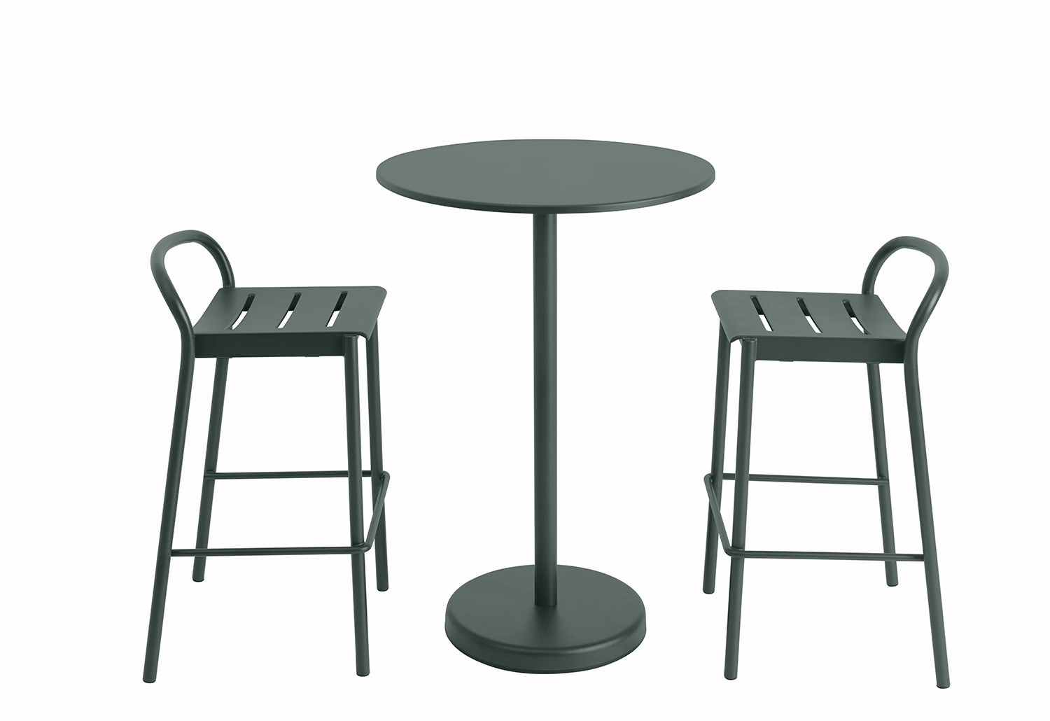 Linear Steel Caf Table | Round