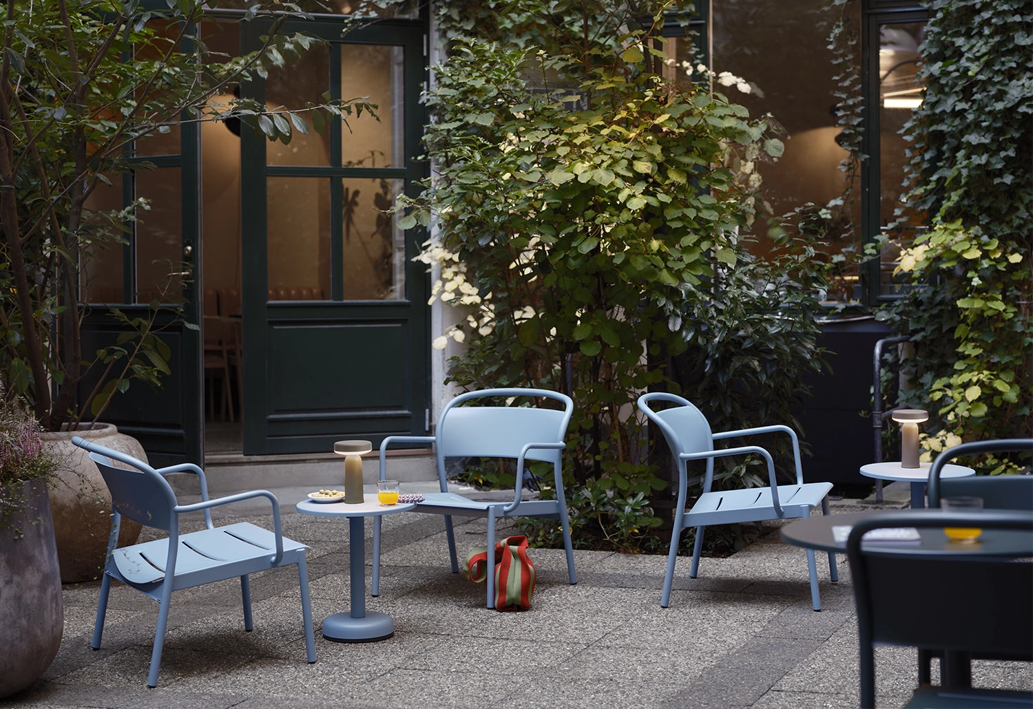 Linear Steel Lounge Armchair