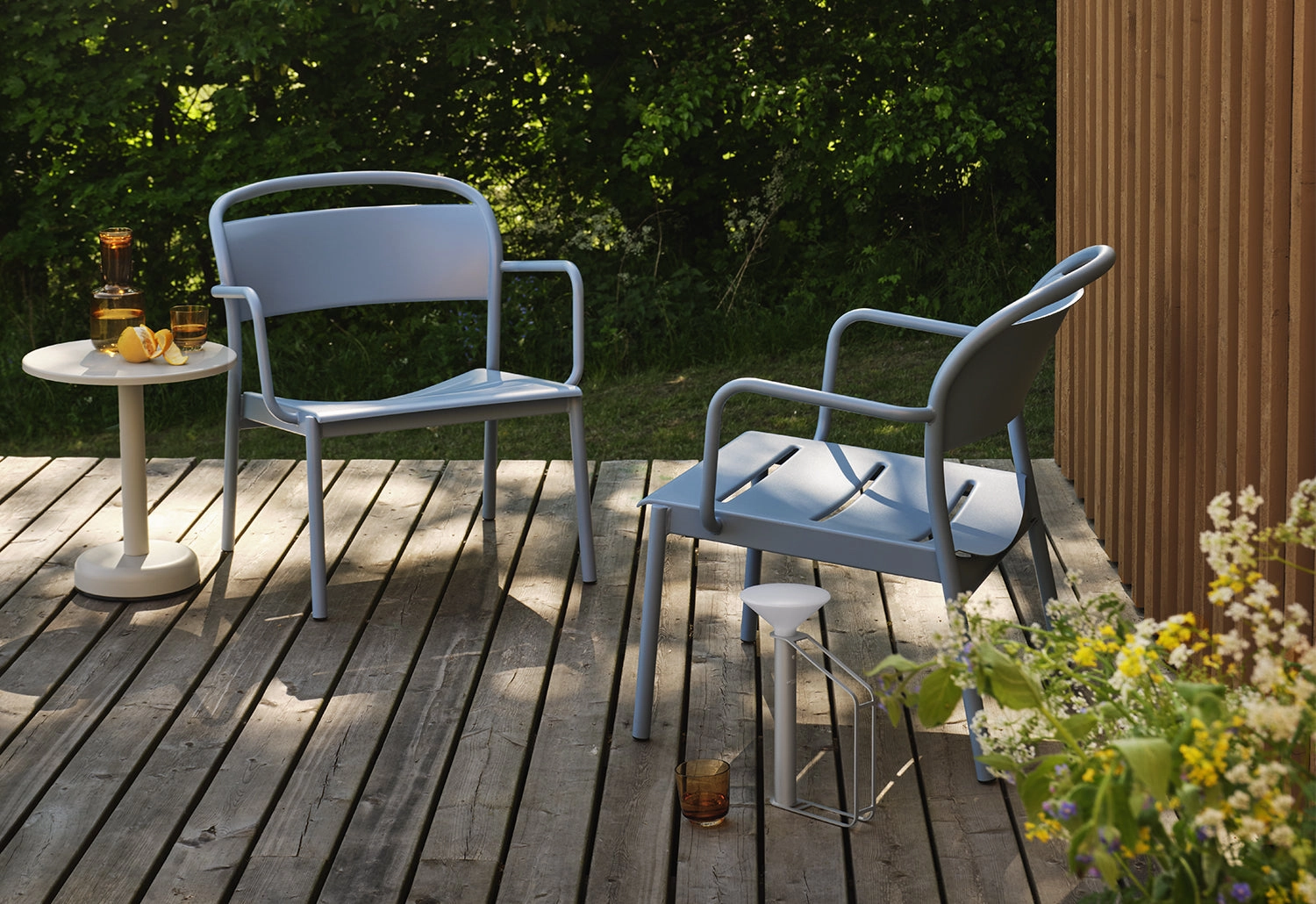 Linear Steel Lounge Armchair