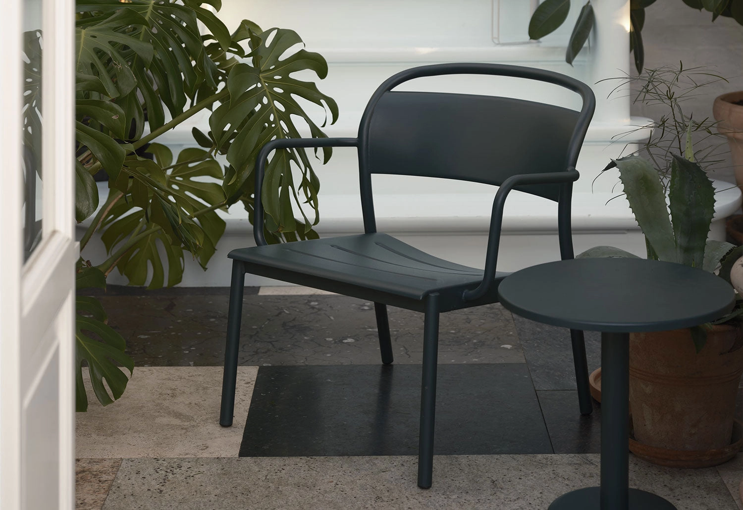 Linear Steel Lounge Armchair