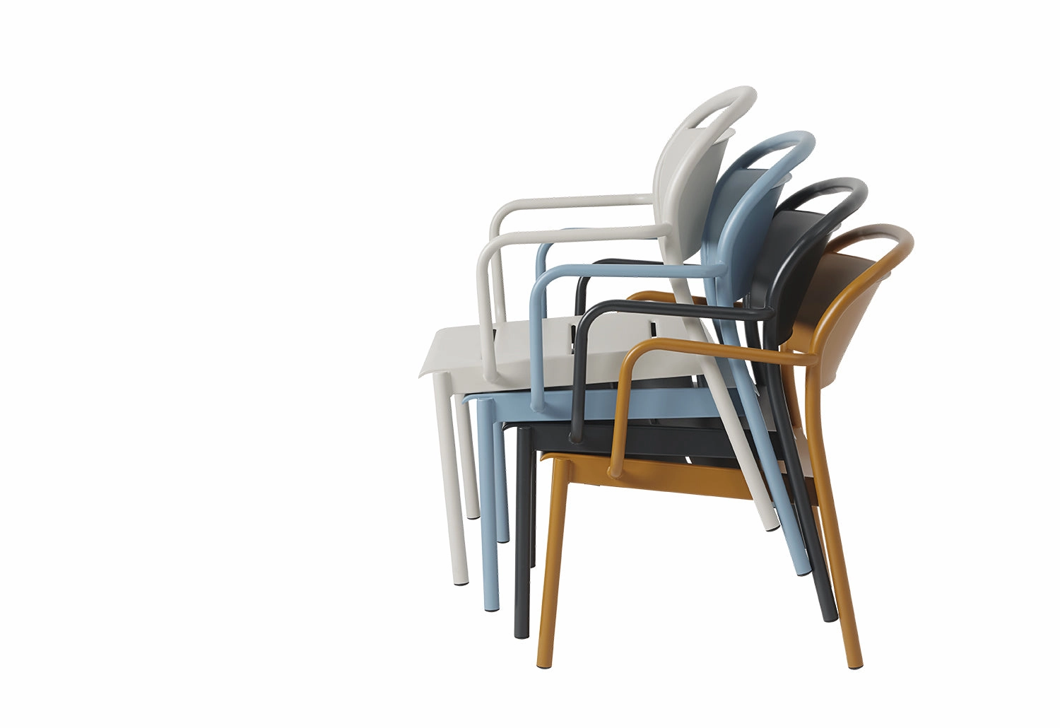 Linear Steel Lounge Armchair