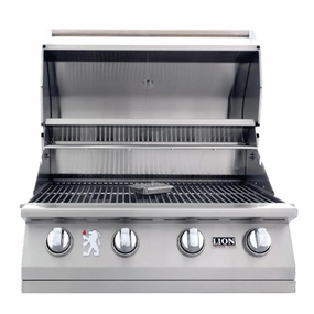 Lion Grills L-60000 32-Inch Premium Gas Built-In Grill With Cover large capacity charcoal BBQ grills