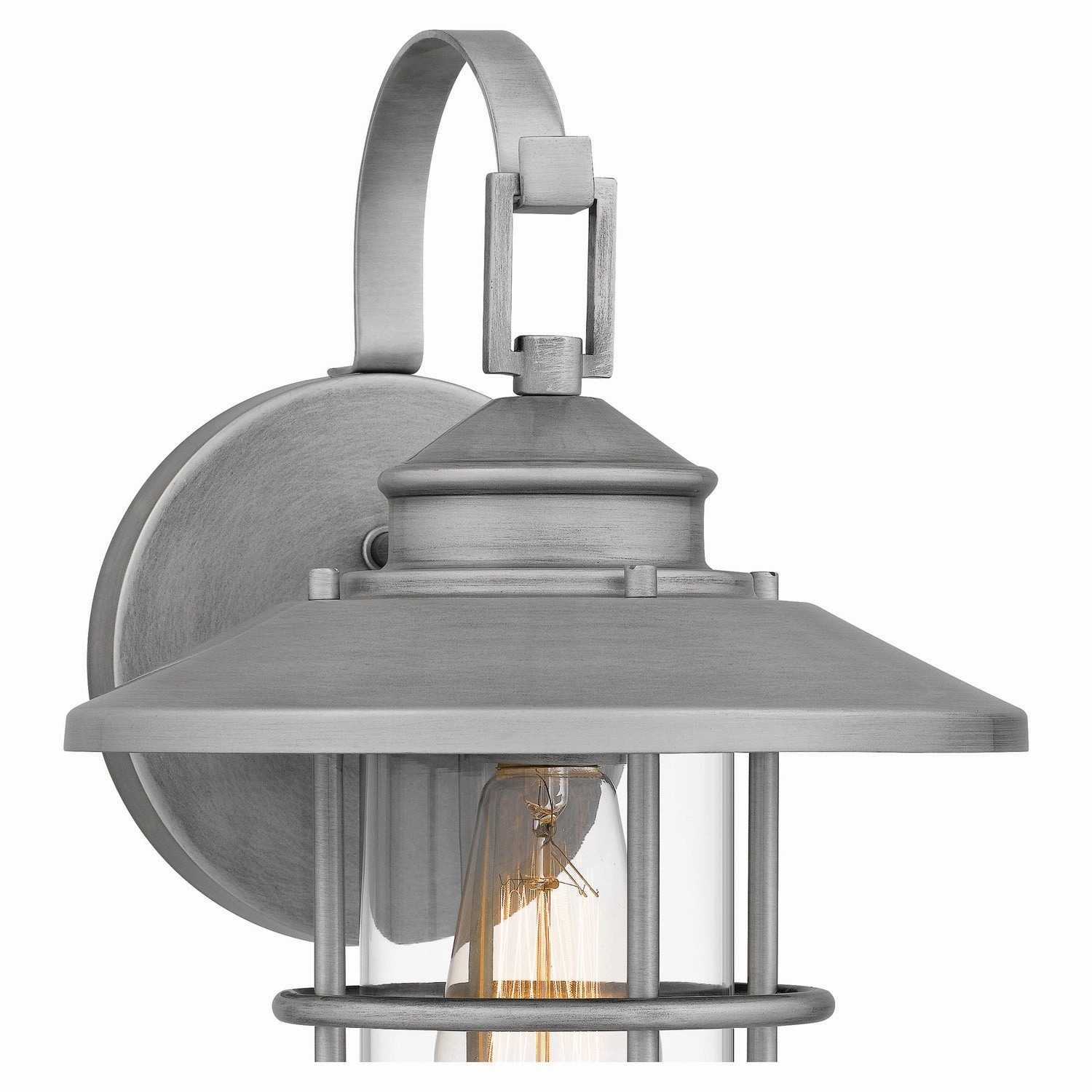 Lombard One Light Outdoor Wall Mount Antique Brushed Aluminum