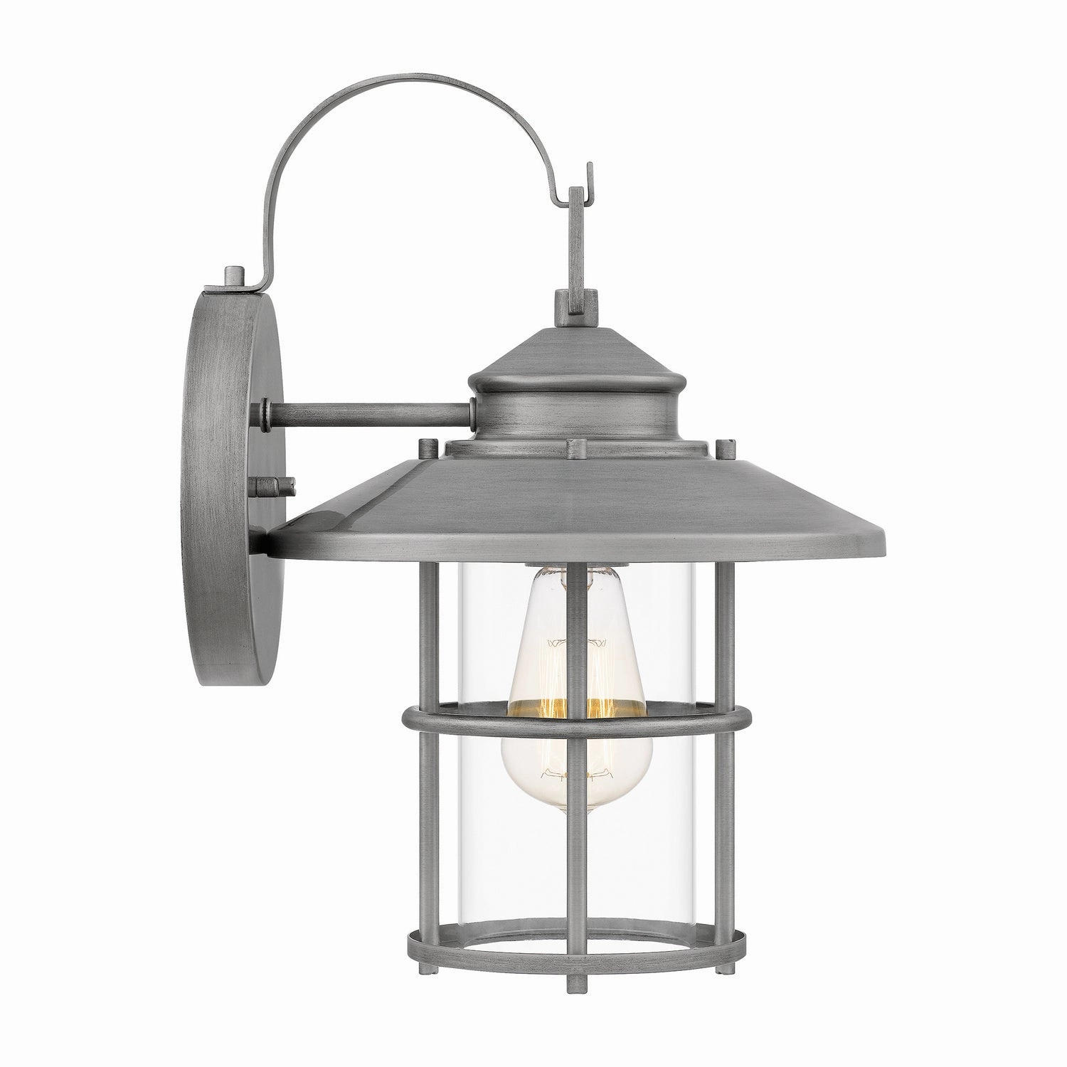 Lombard One Light Outdoor Wall Mount Antique Brushed Aluminum