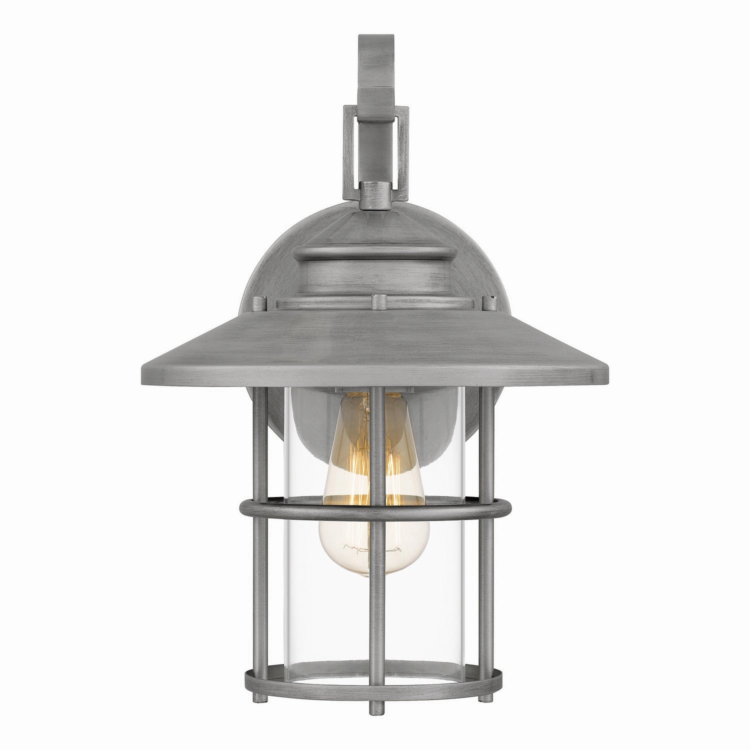 Lombard One Light Outdoor Wall Mount Antique Brushed Aluminum