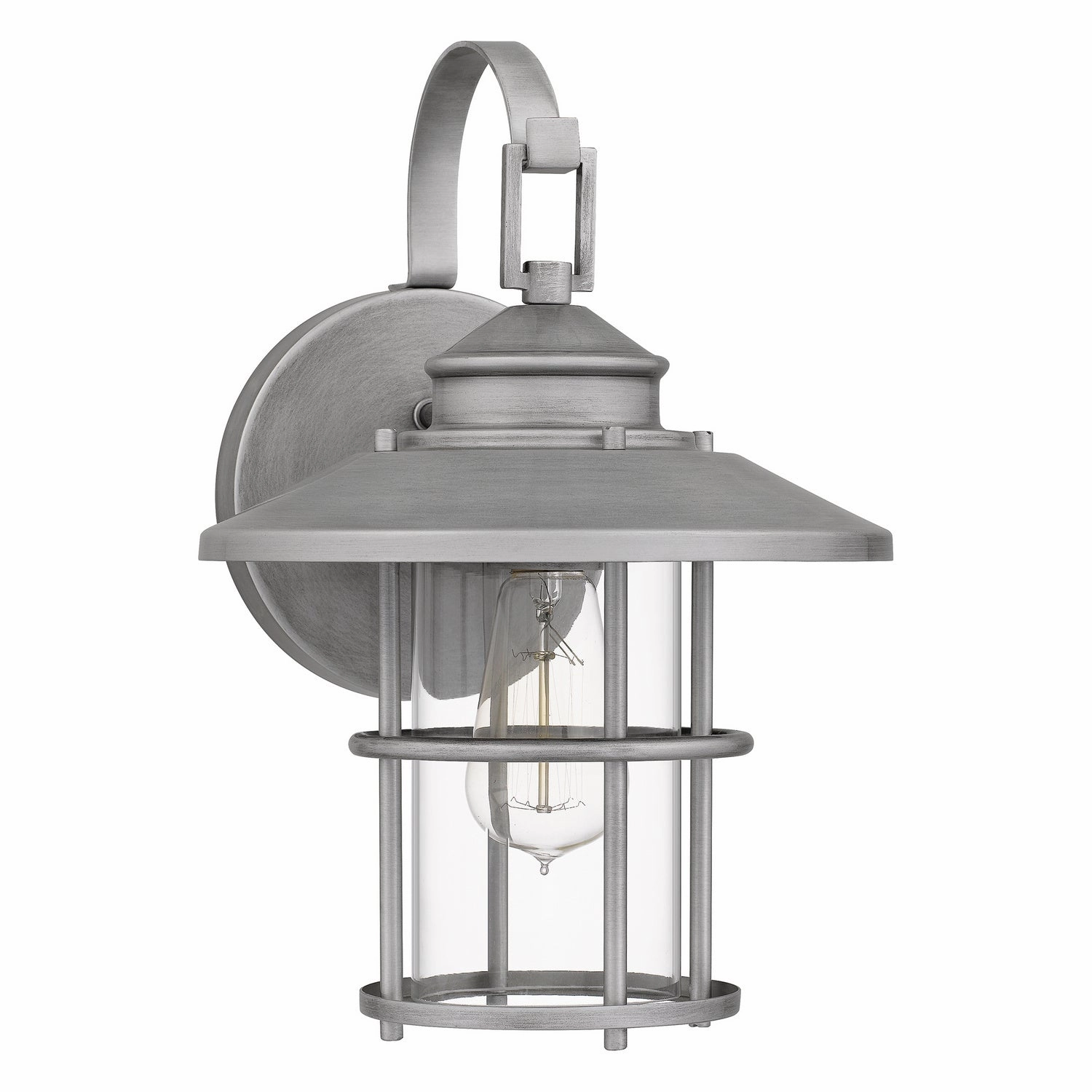 Lombard One Light Outdoor Wall Mount Antique Brushed Aluminum