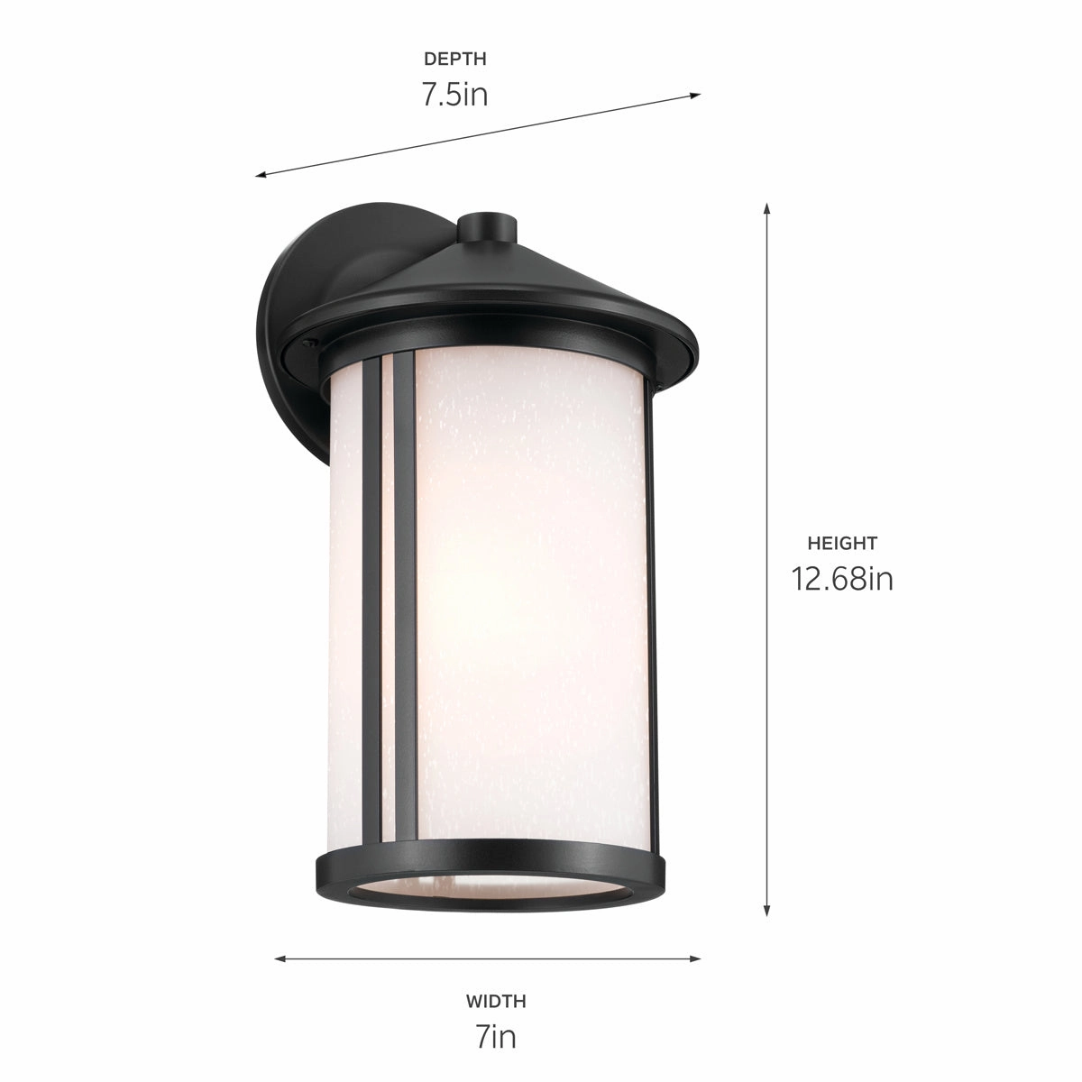 Lombard One Light Outdoor Wall Mount Black