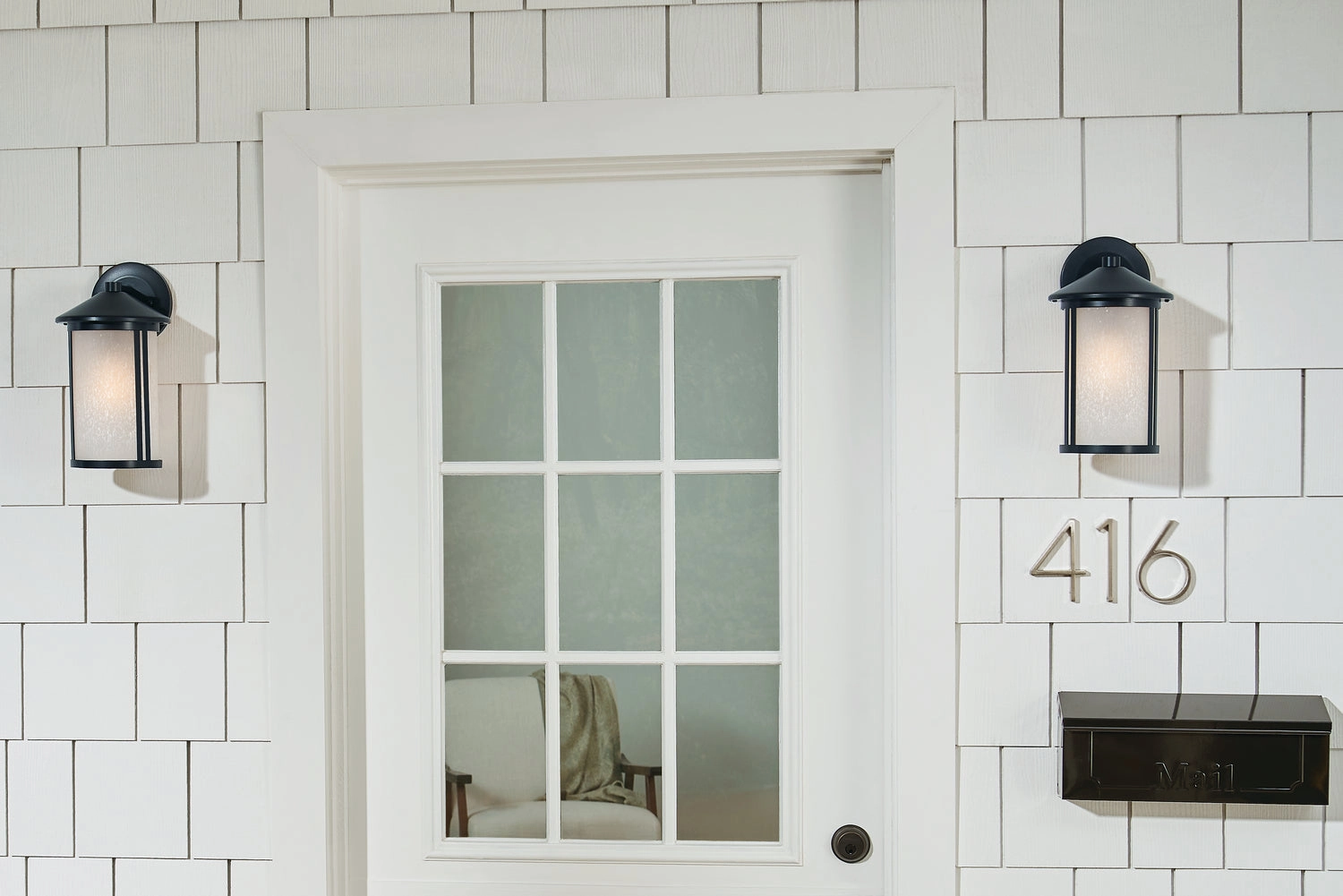Lombard One Light Outdoor Wall Mount Black
