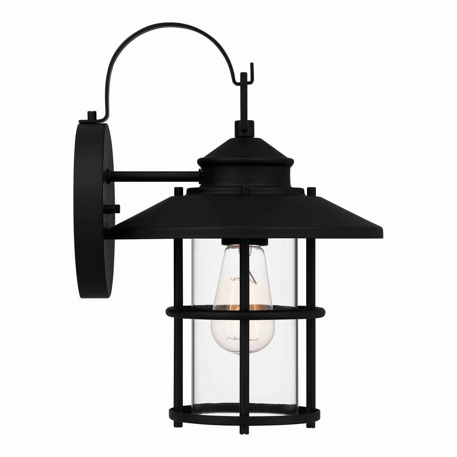 Lombard One Light Outdoor Wall Mount Matte Black
