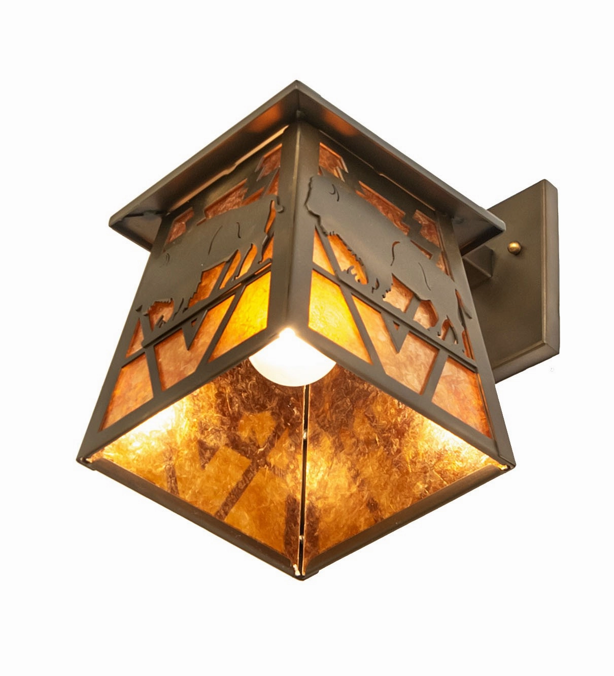 Lone Buffalo One Light Wall Sconce Antique Copper