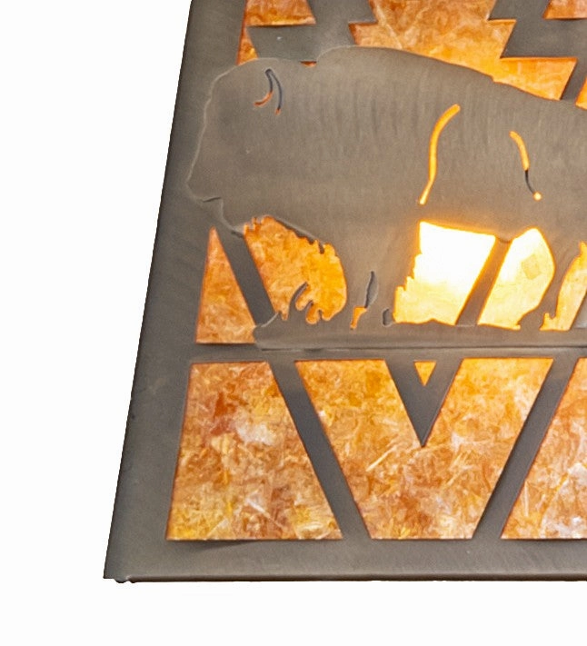 Lone Buffalo One Light Wall Sconce Antique Copper