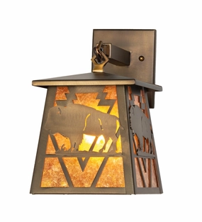 Lone Buffalo One Light Wall Sconce Antique CopperOutdoor wall sconces with motion sensor