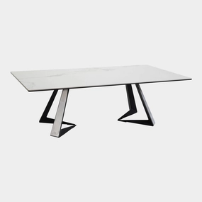 Loreto - Coffee Table In White Ceramicoutdoor coffee table for patio or lounge
