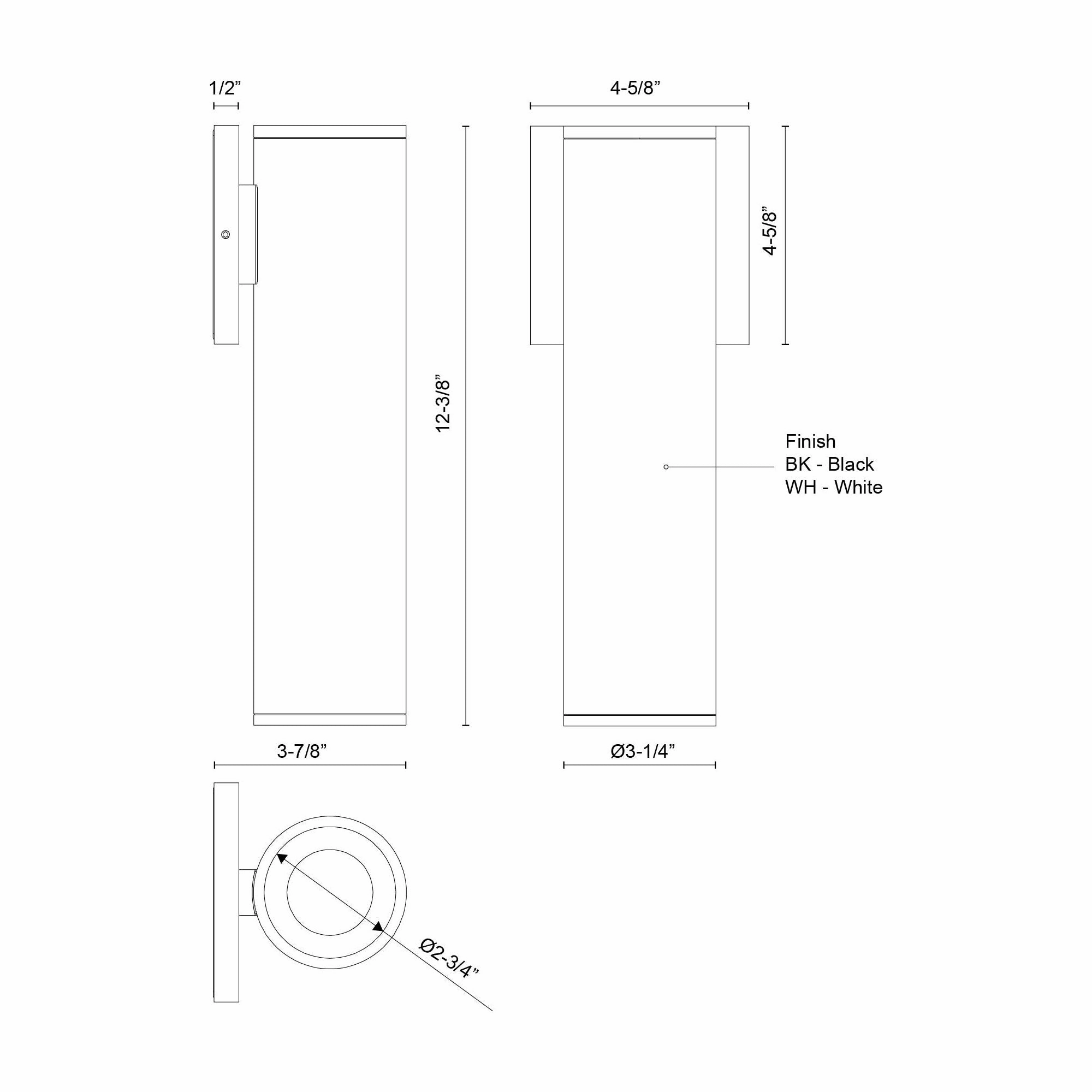 Lorna 12" (3" Dia.) LED Wall Sconce