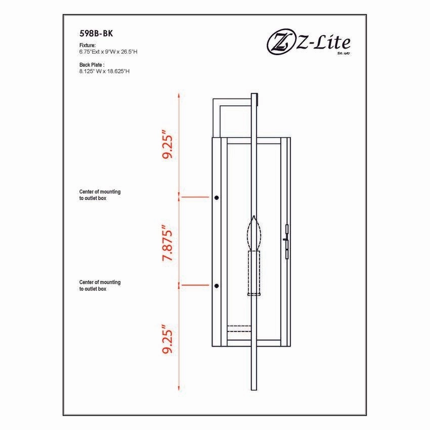 Lucian 3-Light 26.5" Outdoor Wall Light
