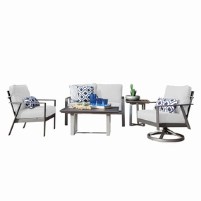 Luxe 5 PC Loveseat Setaluminum alloy outdoor sofa set