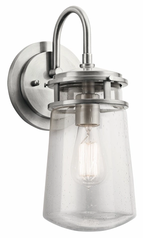 Lyndon One Light Outdoor Wall Mount Brushed AluminumOutdoor wall sconces with motion sensor