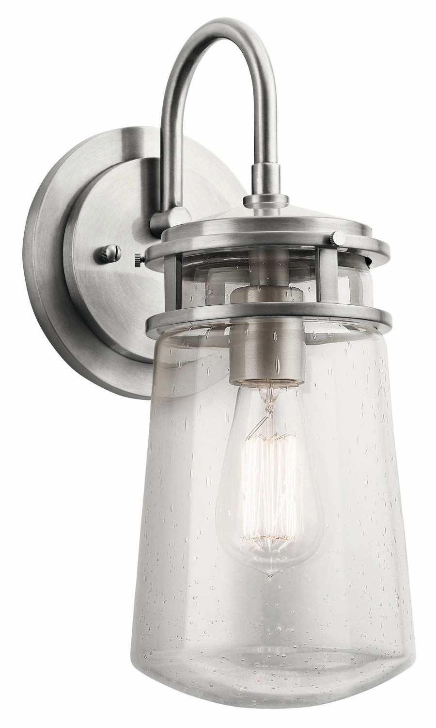 Lyndon One Light Outdoor Wall Mount Brushed AluminumOutdoor wall sconces with motion sensor