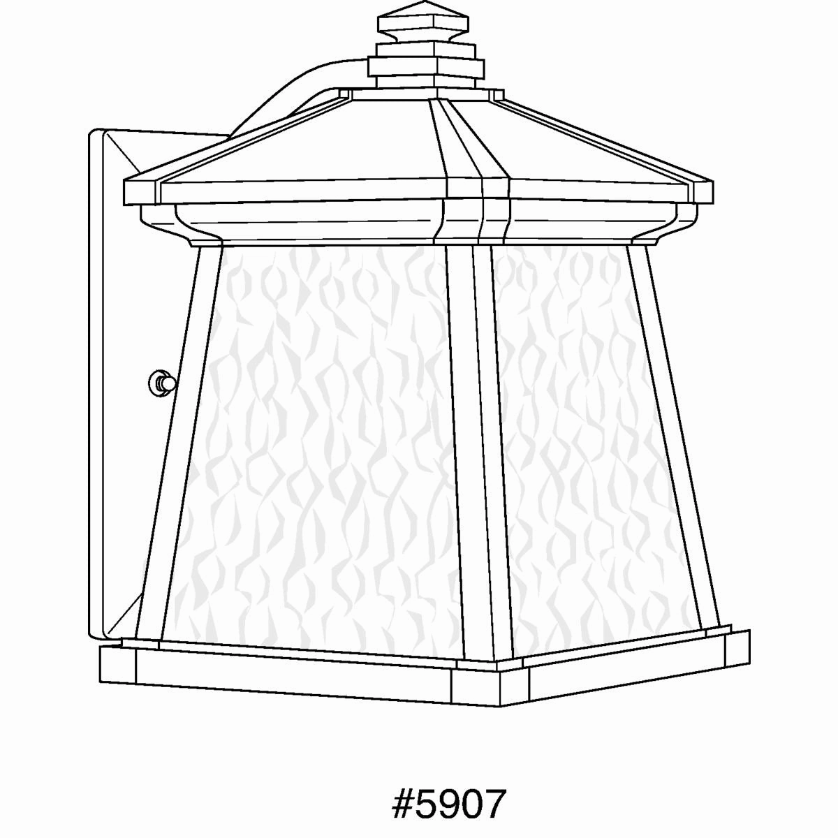 Mac One Light Wall Lantern Black