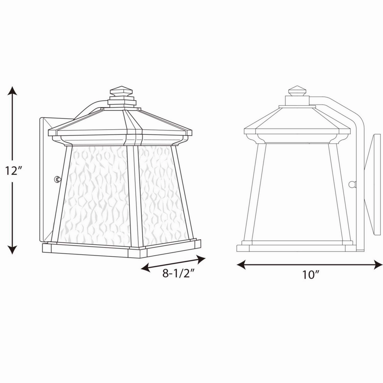 Mac One Light Wall Lantern Black