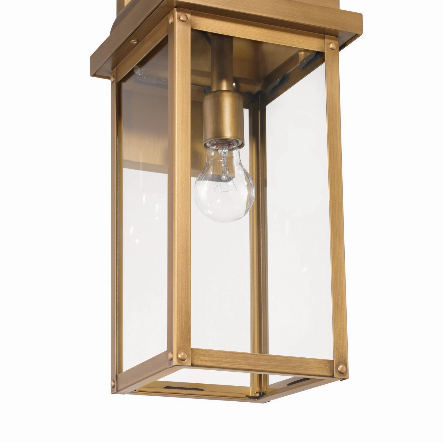 Madrid One Light Outdoor Wall Sconce Weathered Brass