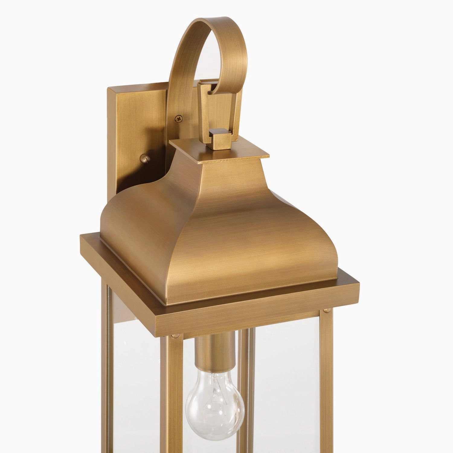 Madrid One Light Outdoor Wall Sconce Weathered Brass
