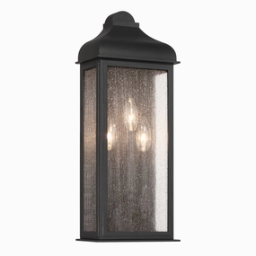Madrid Three Light Outdoor Wall Sconce BlackOutdoor wall sconces with motion sensor