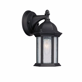 Main Street One Light Outdoor Wall Lantern BlackOutdoor wall sconces with motion sensor