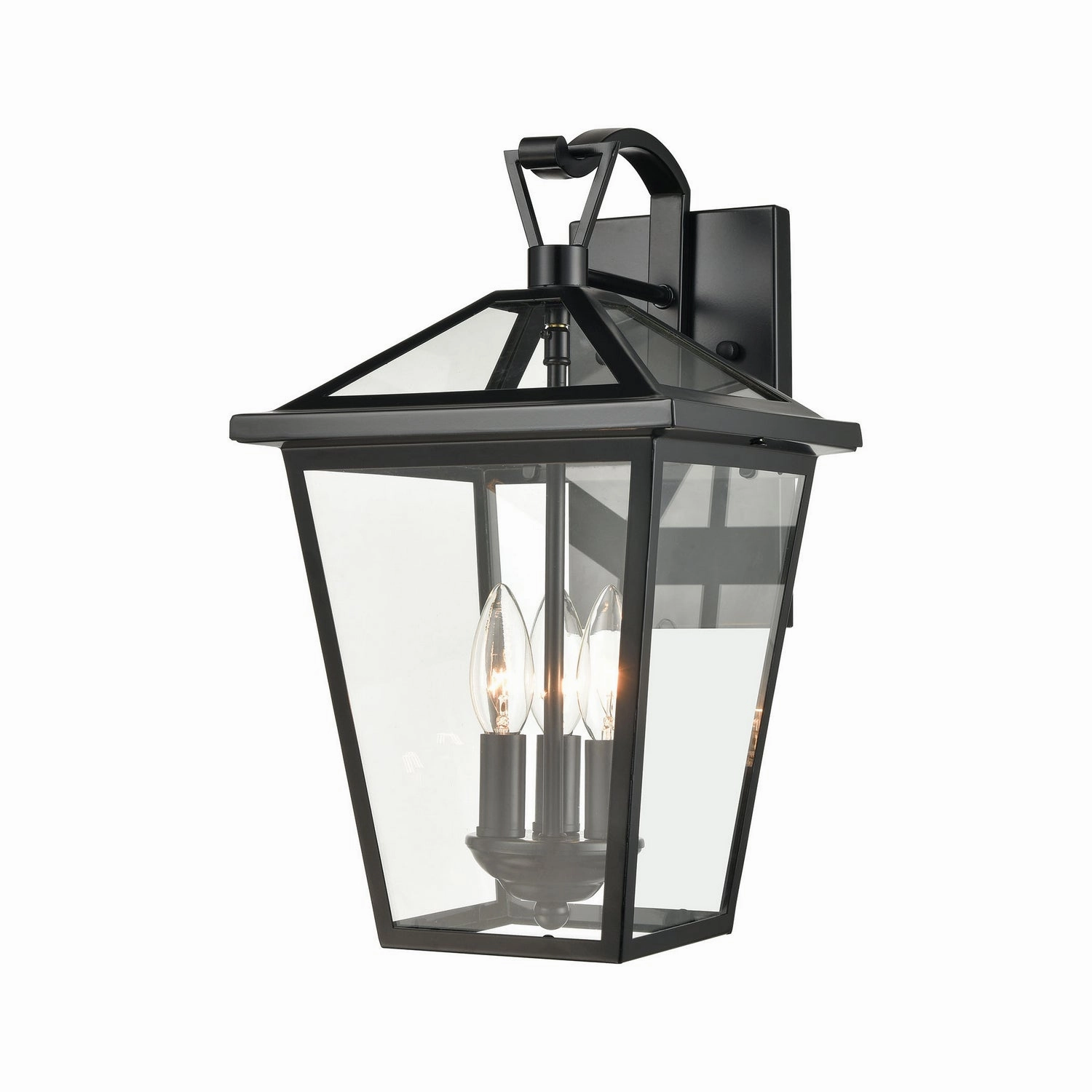 Main Street Three Light Outdoor Wall Sconce BlackOutdoor wall sconces with motion sensor