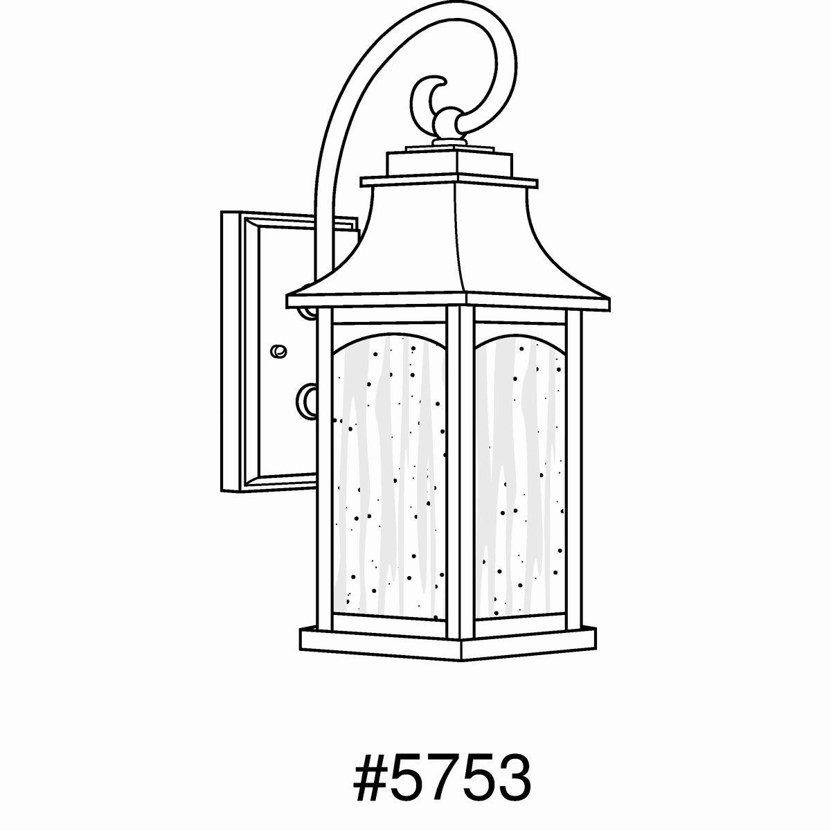 Maison One Light Wall Lantern Black