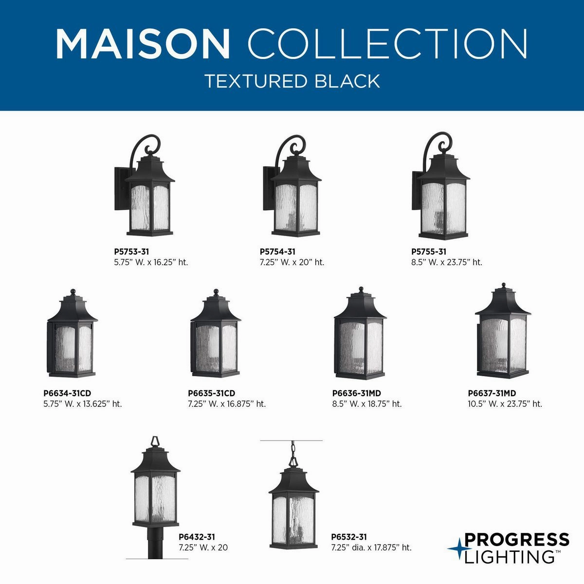 Maison One Light Wall Lantern Black