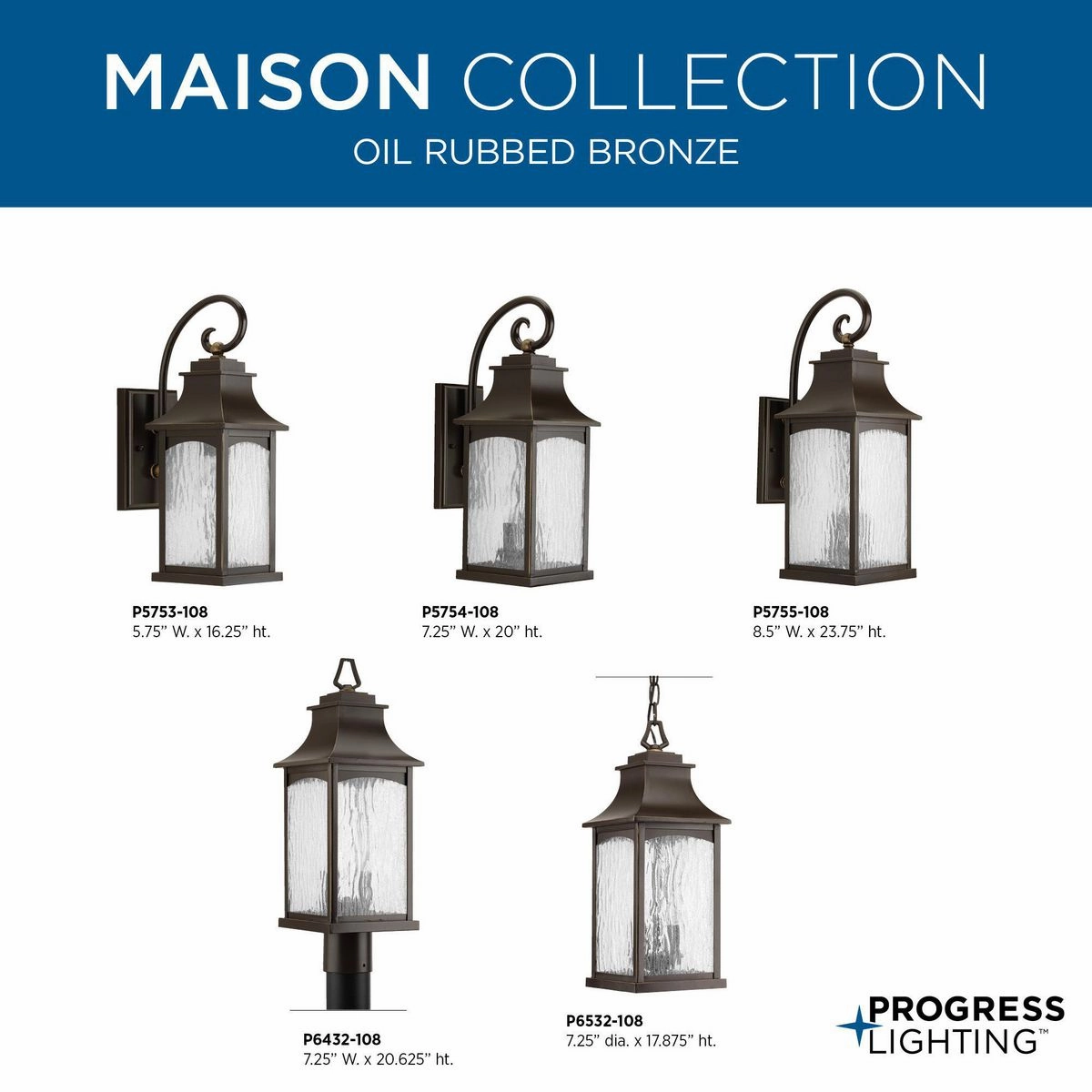 Maison Two Light Wall Lantern Oil Rubbed Bronze
