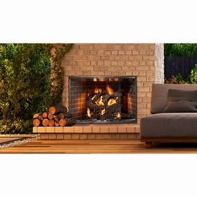 Majestic Cottagewood 42" Traditional Outdoor Wood Burning Fireplacestone-look outdoor patio fireplace
